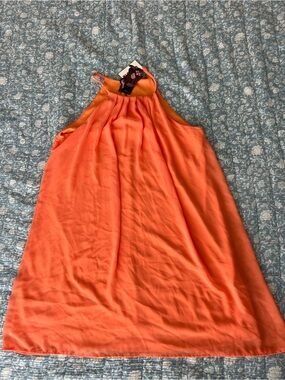 Soprano Coral Braided-Strap Sundress